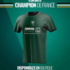TEE SHIRT CHAMPION DE FRANCE ADULTE