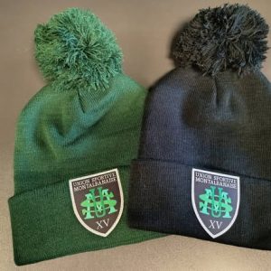 BONNET POMPON NOIR OU VERT (Petite taille)